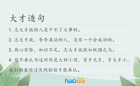 大才造句