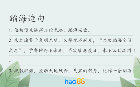 蹈海造句