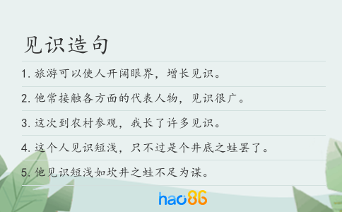 見識造句