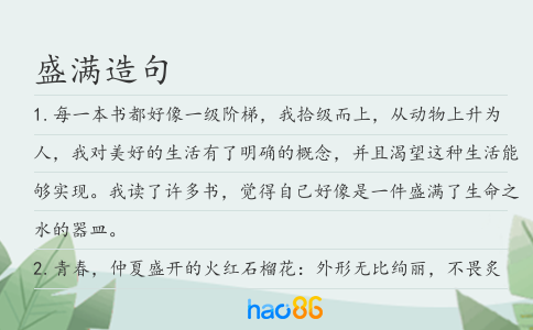 盛滿造句