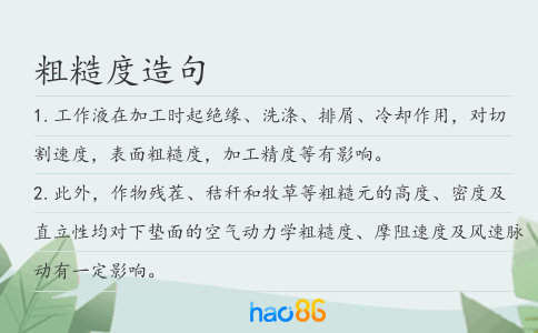 粗糙度造句