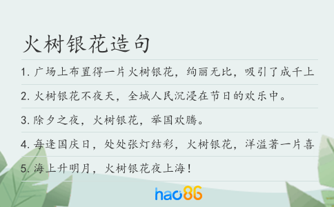 火樹銀花造句