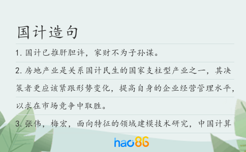 國計(jì)造句