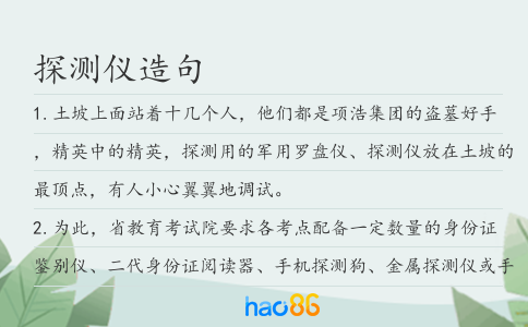 探測儀造句