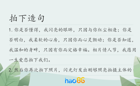 拍下造句