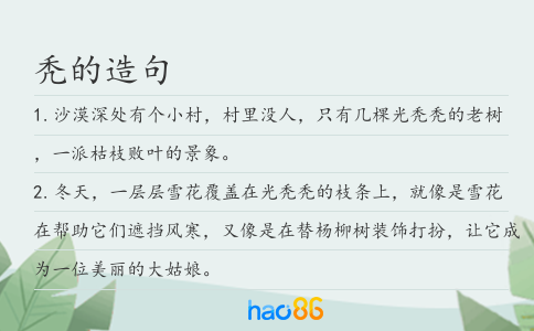 禿的造句