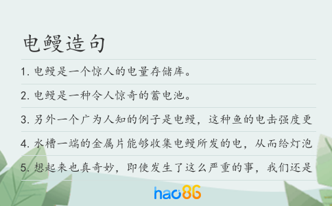 電鰻造句