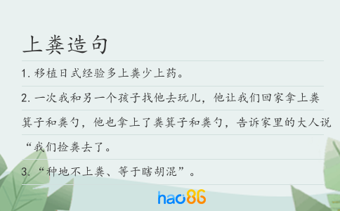 上糞造句