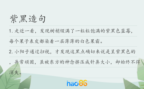 紫黑造句