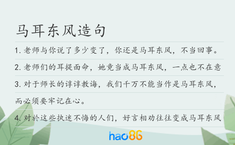馬耳東風(fēng)造句