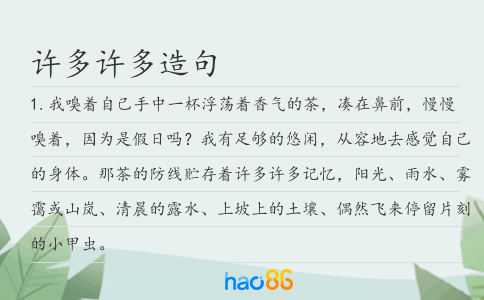 許多許多造句