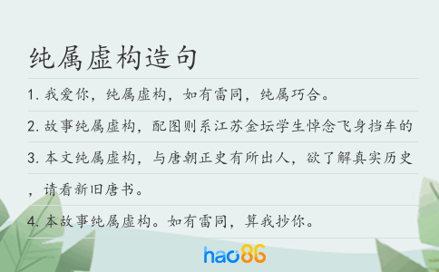 純屬虛構(gòu)造句