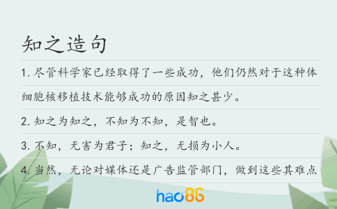 知之造句
