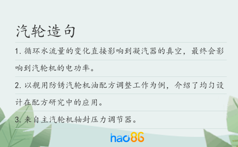汽輪造句
