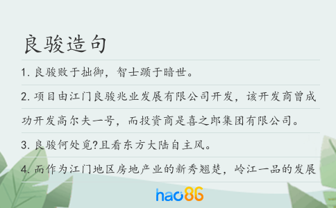 良駿造句