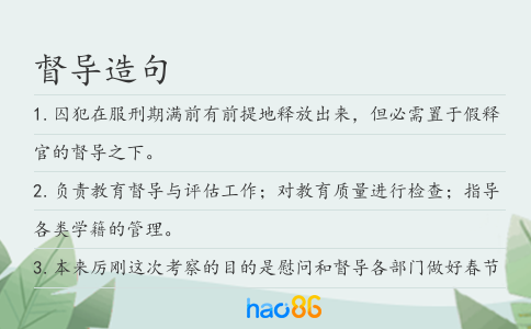 督導(dǎo)造句