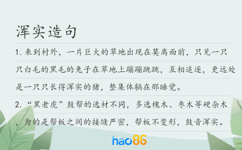 渾實造句