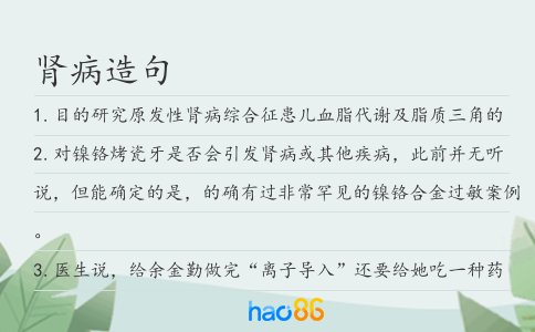 腎病造句