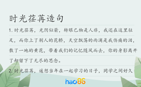 時(shí)光荏苒造句