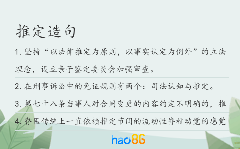 推定造句