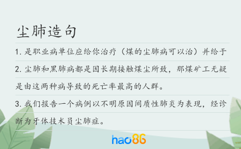 塵肺造句