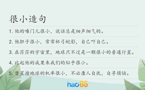 很小造句