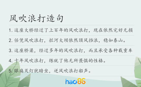 風吹浪打造句