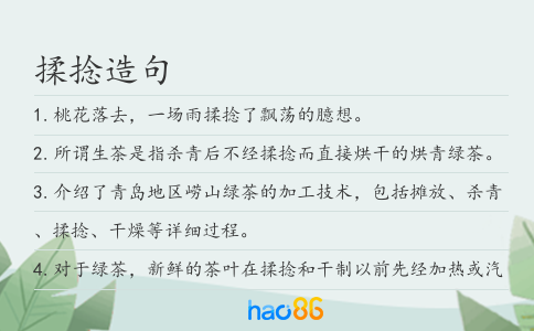 揉捻造句