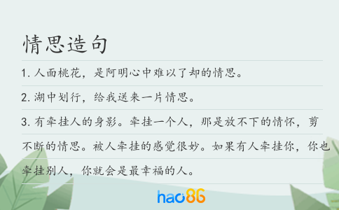 情思造句