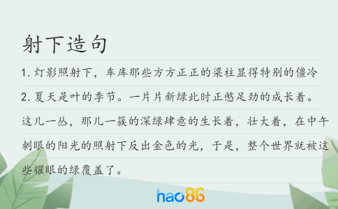 射下造句
