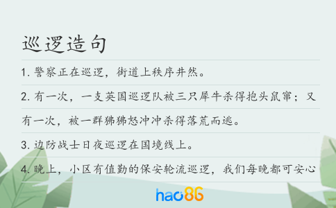 巡邏造句