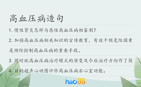 高血壓病造句