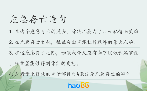 危急存亡造句