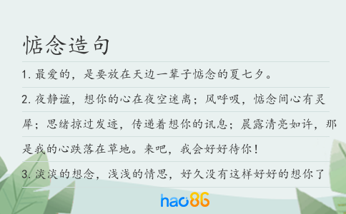 惦念造句