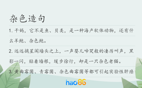 雜色造句