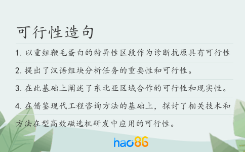 可行性造句
