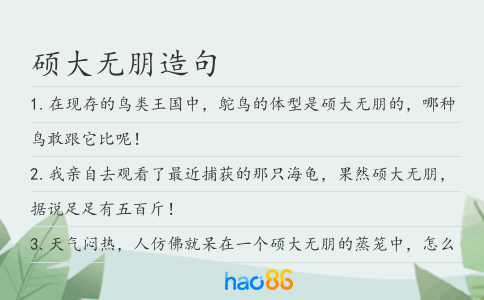 碩大無朋造句
