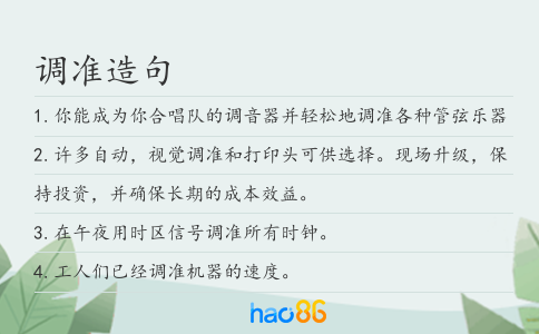 調(diào)準(zhǔn)造句