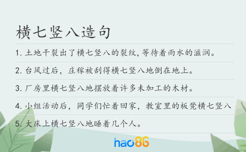 橫七豎八造句