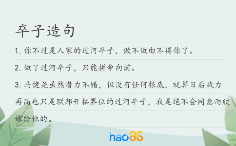 卒子造句